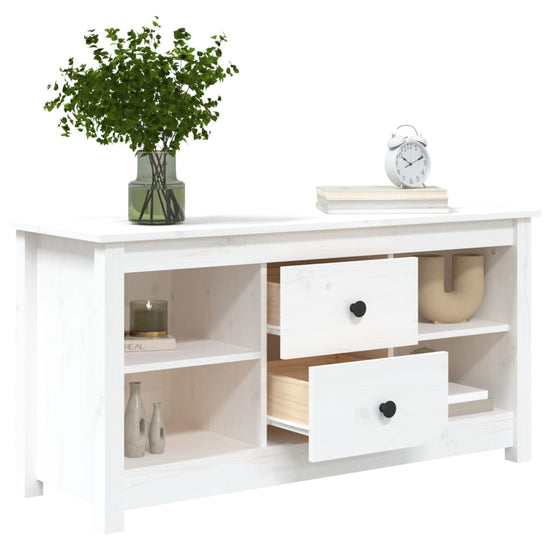 Tv-meubel 103x36,5x52 cm massief grenenhout wit MeubelReus