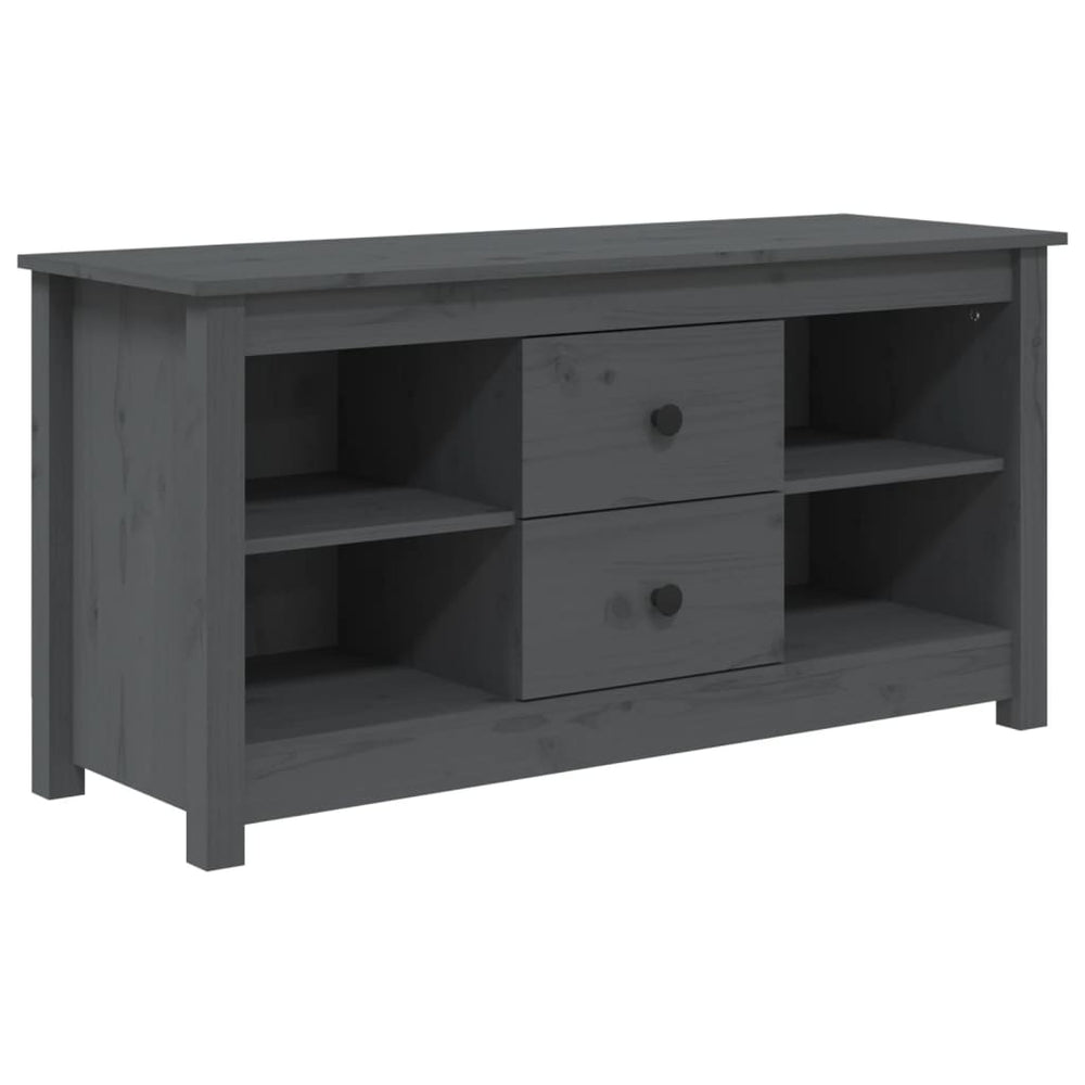 Tv-meubel 103x36,5x52 cm massief grenenhout grijs MeubelReus