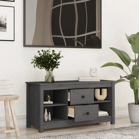 Tv-meubel 103x36,5x52 cm massief grenenhout grijs MeubelReus