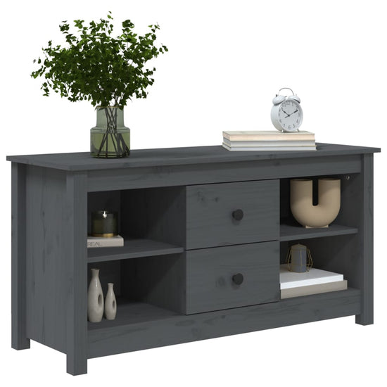 Tv-meubel 103x36,5x52 cm massief grenenhout grijs MeubelReus