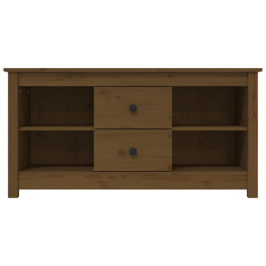 Tv-meubel 103x36,5x52 cm massief grenenhout honingbruin MeubelReus