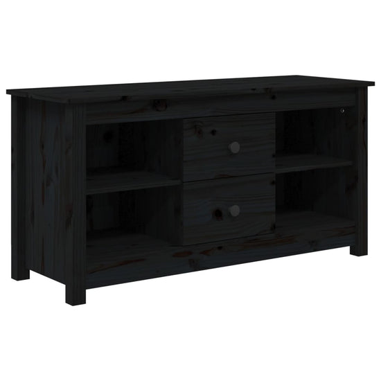 Tv-meubel 103x36,5x52 cm massief grenenhout zwart MeubelReus