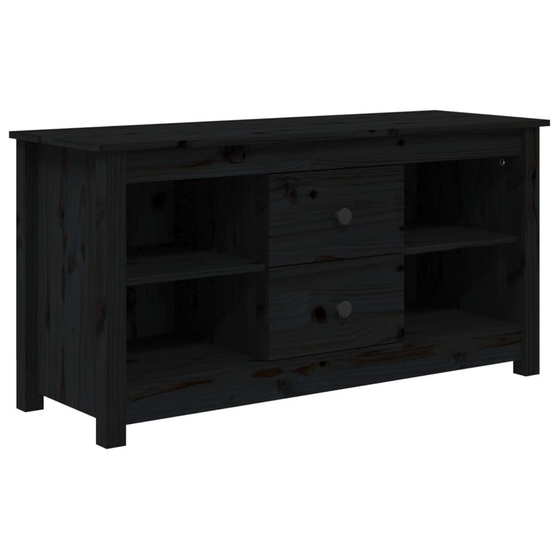 Tv-meubel 103x36,5x52 cm massief grenenhout zwart MeubelReus