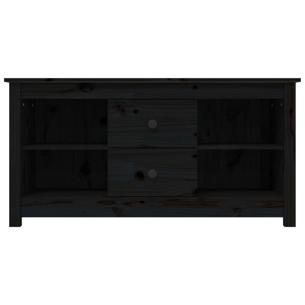 Tv-meubel 103x36,5x52 cm massief grenenhout zwart MeubelReus