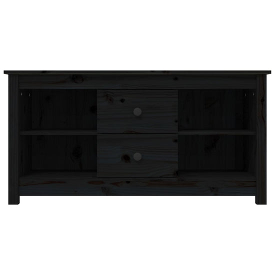 Tv-meubel 103x36,5x52 cm massief grenenhout zwart MeubelReus
