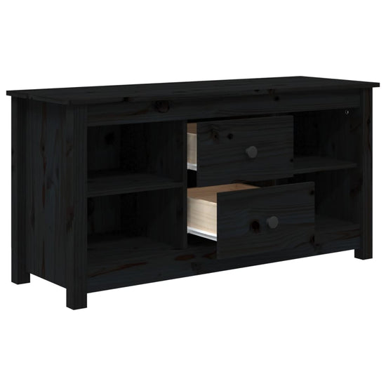Tv-meubel 103x36,5x52 cm massief grenenhout zwart MeubelReus