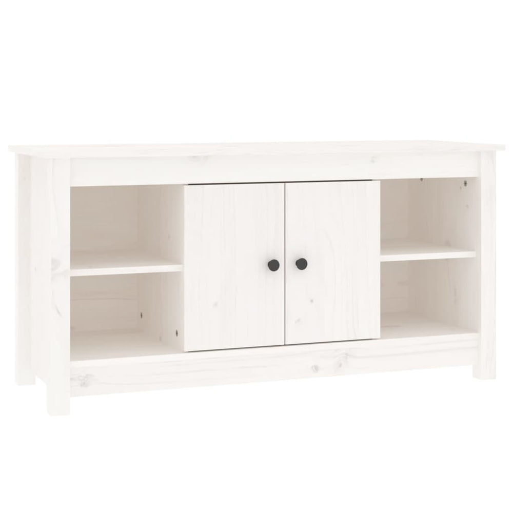 Tv-meubel 103x36,5x52 cm massief grenenhout wit MeubelReus