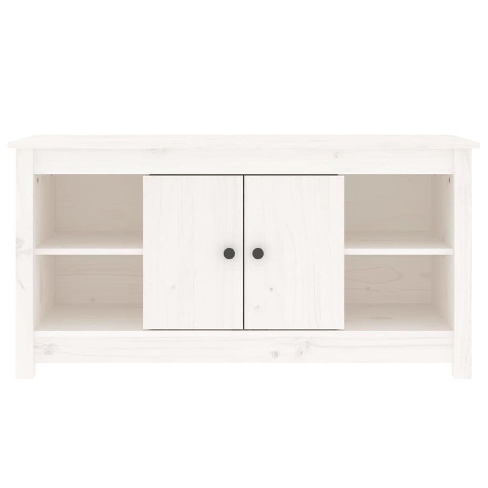 Tv-meubel 103x36,5x52 cm massief grenenhout wit MeubelReus