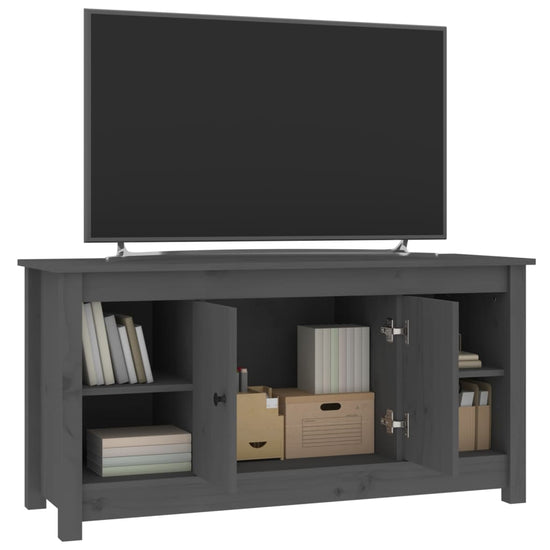 Tv-meubel 103x36,5x52 cm massief grenenhout grijs MeubelReus