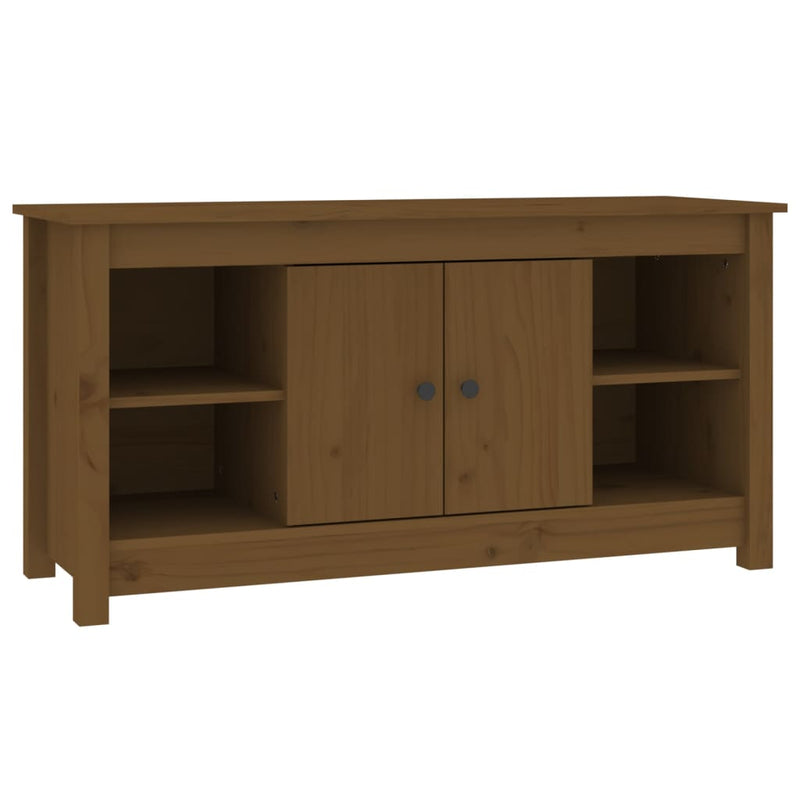 Tv-meubel 103x36,5x52 cm massief grenenhout honingbruin MeubelReus