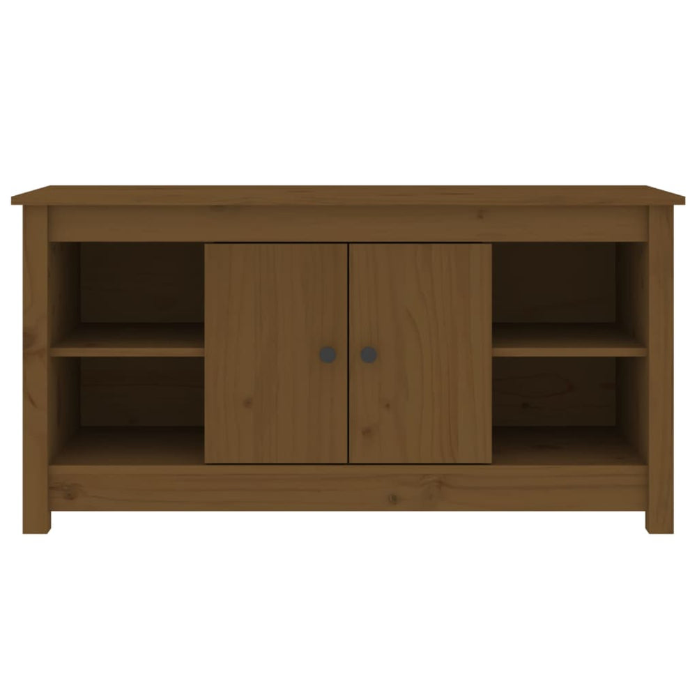 Tv-meubel 103x36,5x52 cm massief grenenhout honingbruin MeubelReus