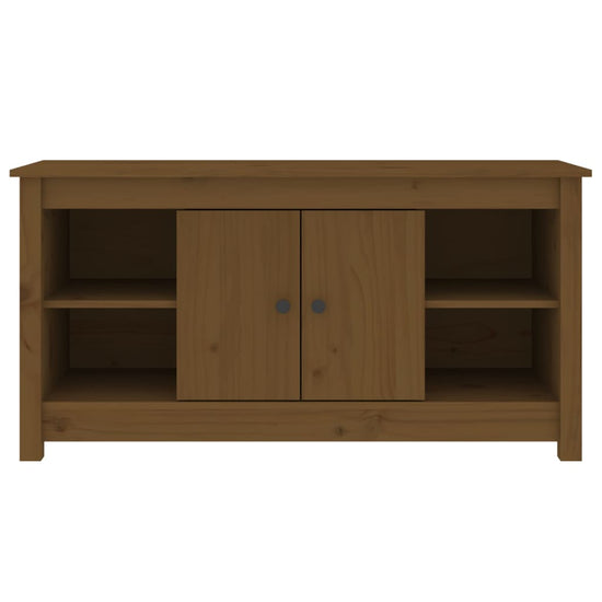 Tv-meubel 103x36,5x52 cm massief grenenhout honingbruin MeubelReus