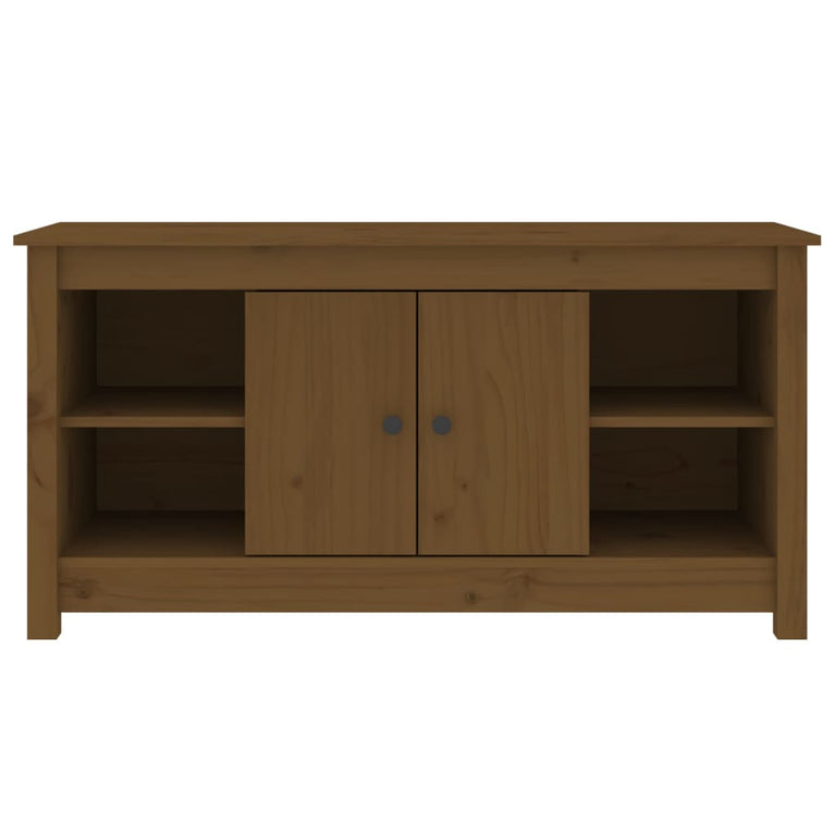 Tv-meubel 103x36,5x52 cm massief grenenhout honingbruin MeubelReus