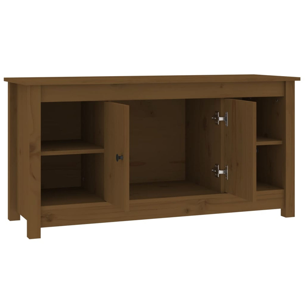 Tv-meubel 103x36,5x52 cm massief grenenhout honingbruin MeubelReus