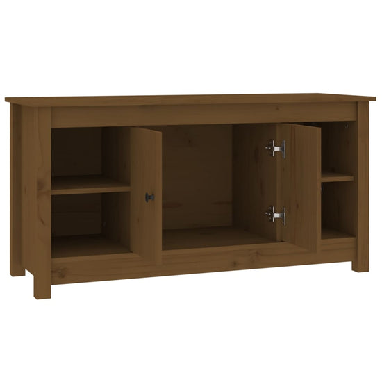 Tv-meubel 103x36,5x52 cm massief grenenhout honingbruin MeubelReus
