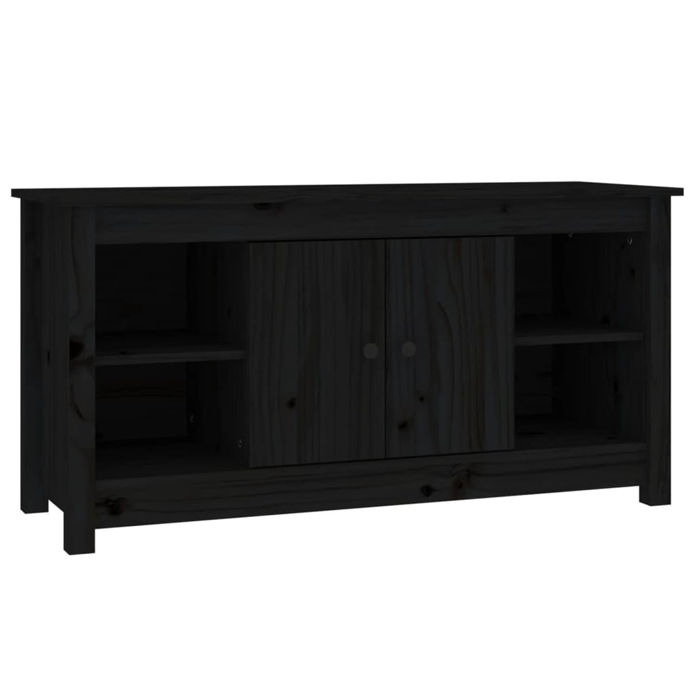 Tv-meubel 103x36,5x52 cm massief grenenhout zwart MeubelReus