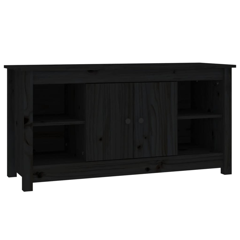 Tv-meubel 103x36,5x52 cm massief grenenhout zwart MeubelReus