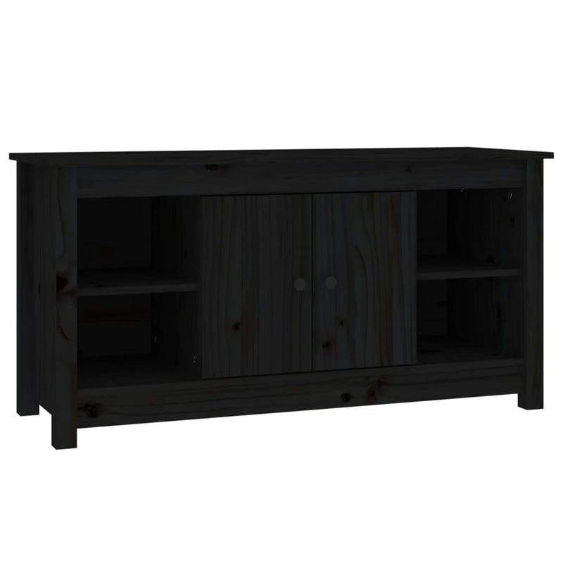 Tv-meubel 103x36,5x52 cm massief grenenhout zwart MeubelReus