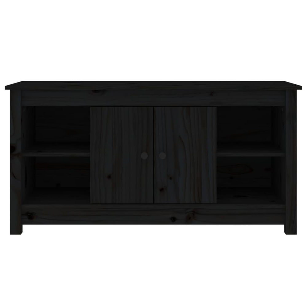 Tv-meubel 103x36,5x52 cm massief grenenhout zwart MeubelReus