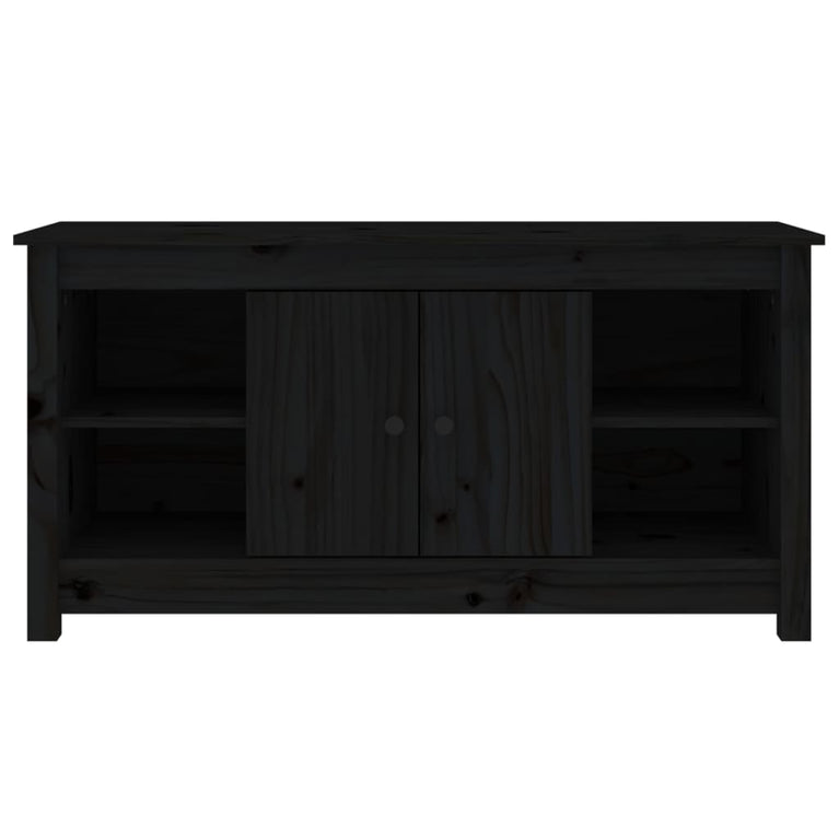 Tv-meubel 103x36,5x52 cm massief grenenhout zwart MeubelReus