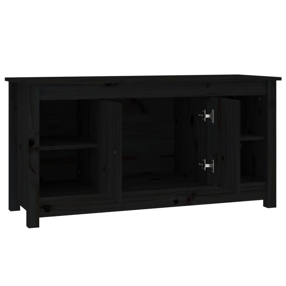 Tv-meubel 103x36,5x52 cm massief grenenhout zwart MeubelReus