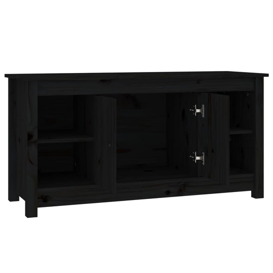 Tv-meubel 103x36,5x52 cm massief grenenhout zwart MeubelReus
