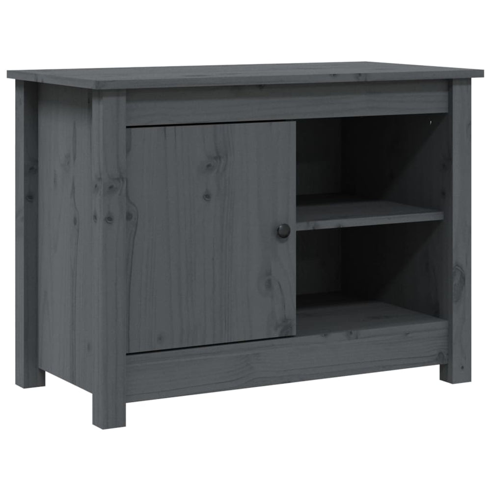 Tv-meubel 70x36,5x52 cm massief grenenhout grijs MeubelReus