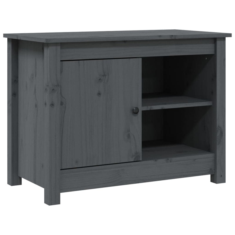 Tv-meubel 70x36,5x52 cm massief grenenhout grijs MeubelReus