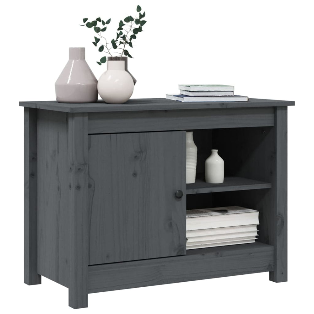 Tv-meubel 70x36,5x52 cm massief grenenhout grijs MeubelReus