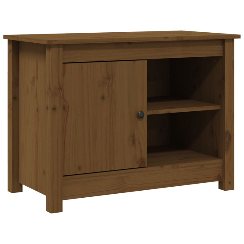 Tv-meubel 70x36,5x52 cm massief grenenhout honingbruin MeubelReus