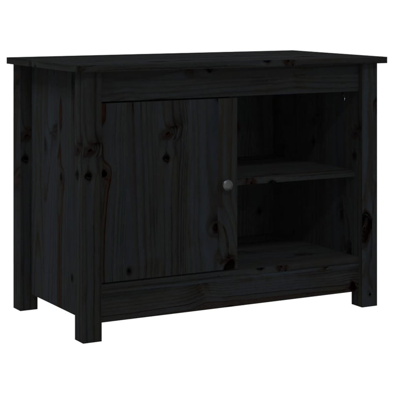 Tv-meubel 70x36,5x52 cm massief grenenhout zwart MeubelReus