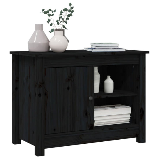 Tv-meubel 70x36,5x52 cm massief grenenhout zwart MeubelReus