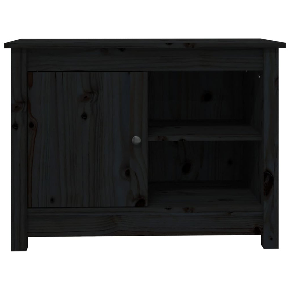 Tv-meubel 70x36,5x52 cm massief grenenhout zwart MeubelReus