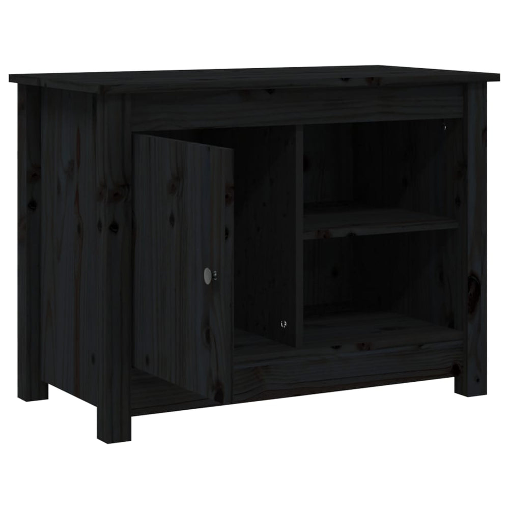 Tv-meubel 70x36,5x52 cm massief grenenhout zwart MeubelReus