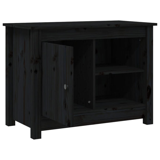 Tv-meubel 70x36,5x52 cm massief grenenhout zwart MeubelReus