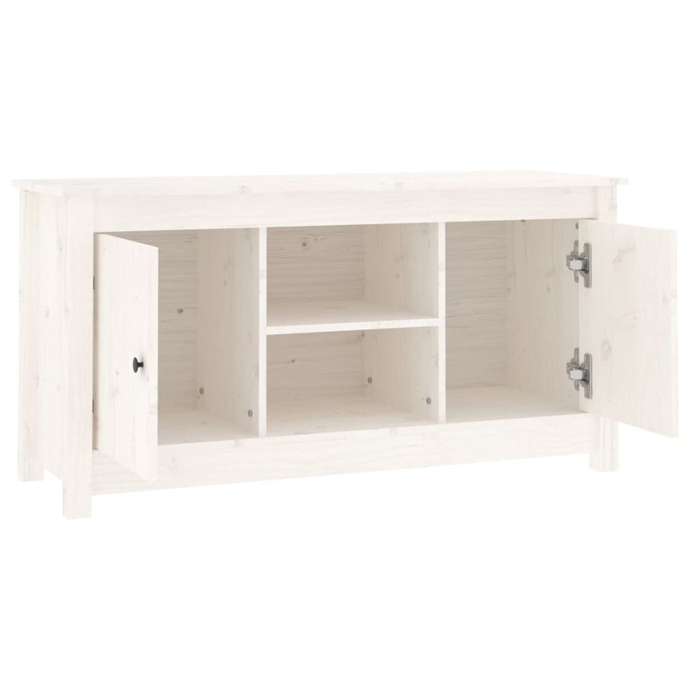 Tv-meubel 103x36,5x52 cm massief grenenhout wit MeubelReus
