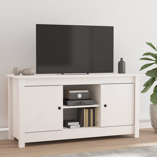 Tv-meubel 103x36,5x52 cm massief grenenhout wit MeubelReus