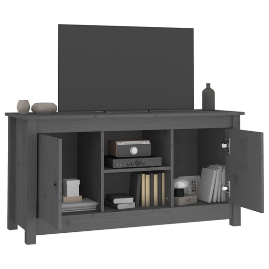 Tv-meubel 103x36,5x52 cm massief grenenhout grijs MeubelReus
