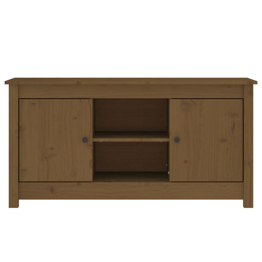 Tv-meubel 103x36,5x52 cm massief grenenhout honingbruin MeubelReus