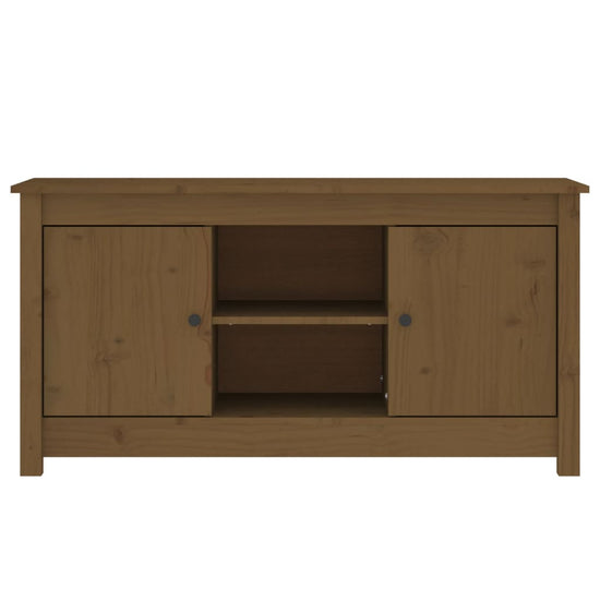 Tv-meubel 103x36,5x52 cm massief grenenhout honingbruin MeubelReus
