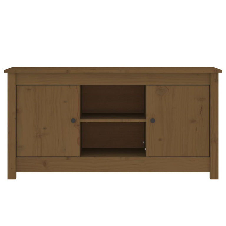Tv-meubel 103x36,5x52 cm massief grenenhout honingbruin MeubelReus