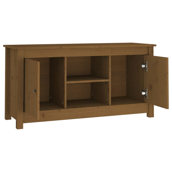 Tv-meubel 103x36,5x52 cm massief grenenhout honingbruin MeubelReus