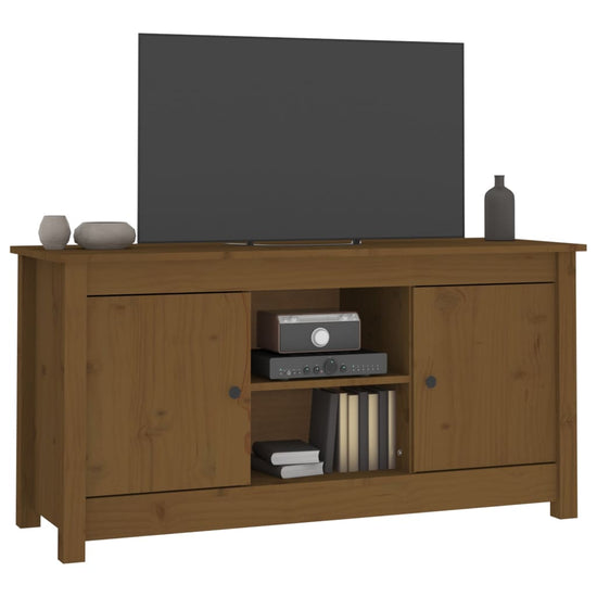 Tv-meubel 103x36,5x52 cm massief grenenhout honingbruin MeubelReus