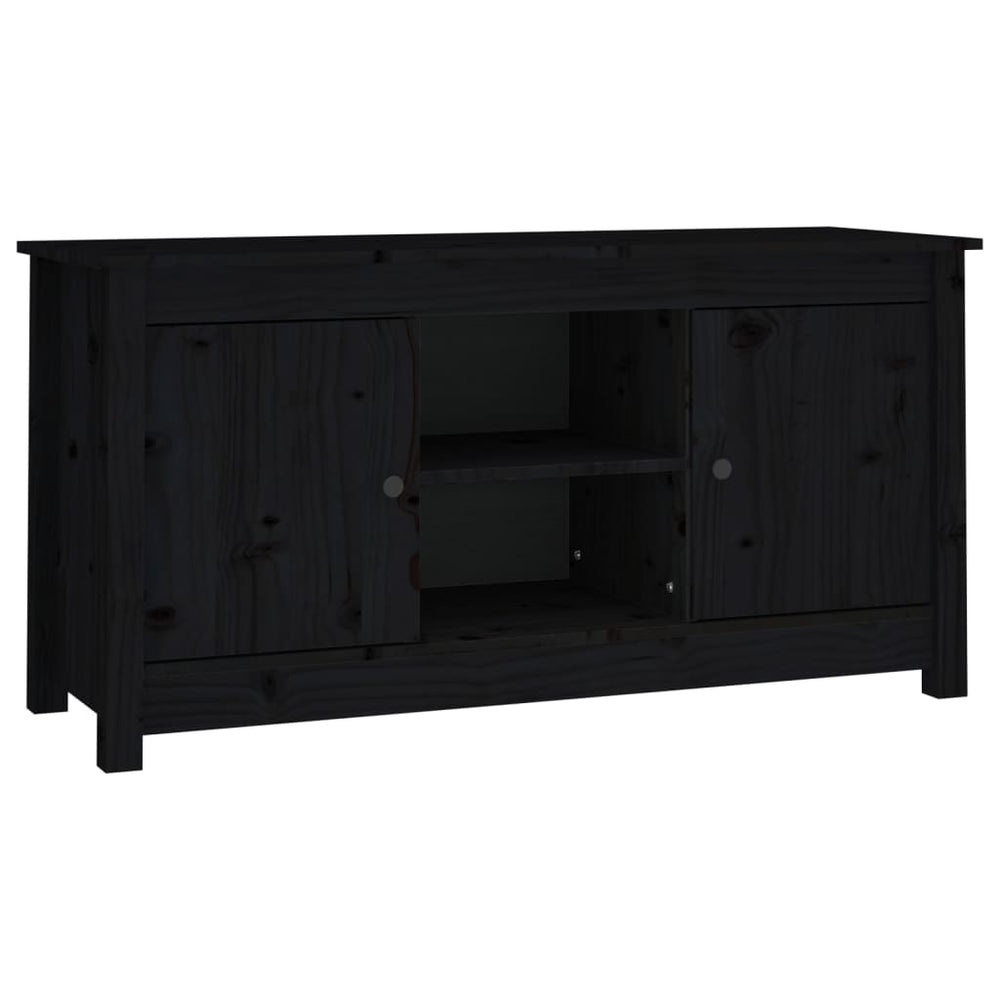 Tv-meubel 103x36,5x52 cm massief grenenhout zwart MeubelReus