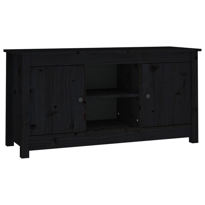Tv-meubel 103x36,5x52 cm massief grenenhout zwart MeubelReus