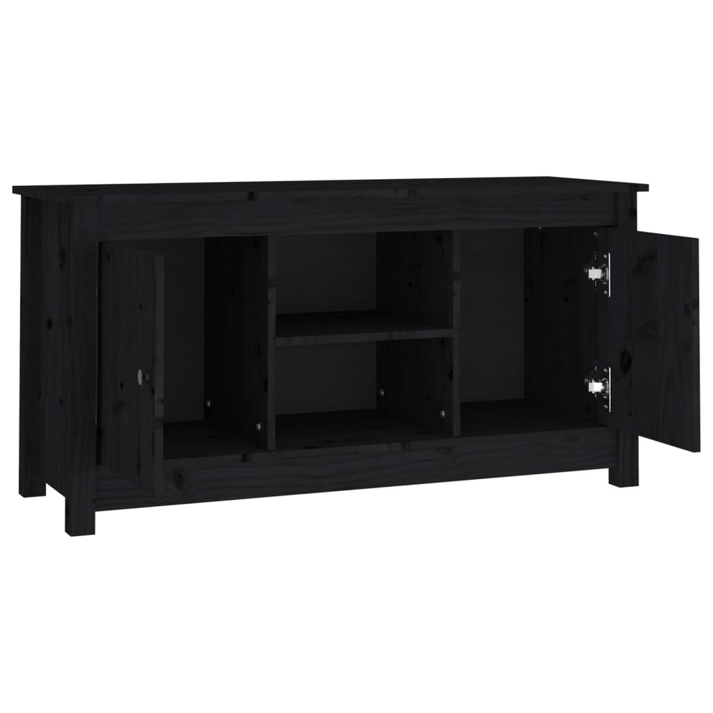 Tv-meubel 103x36,5x52 cm massief grenenhout zwart MeubelReus