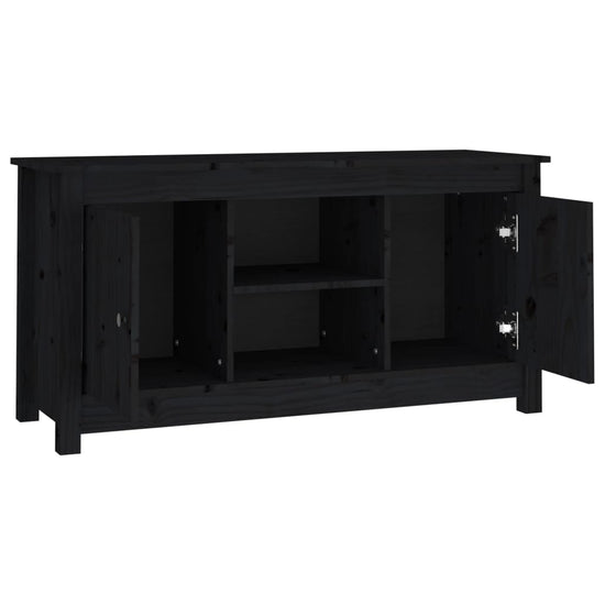 Tv-meubel 103x36,5x52 cm massief grenenhout zwart MeubelReus