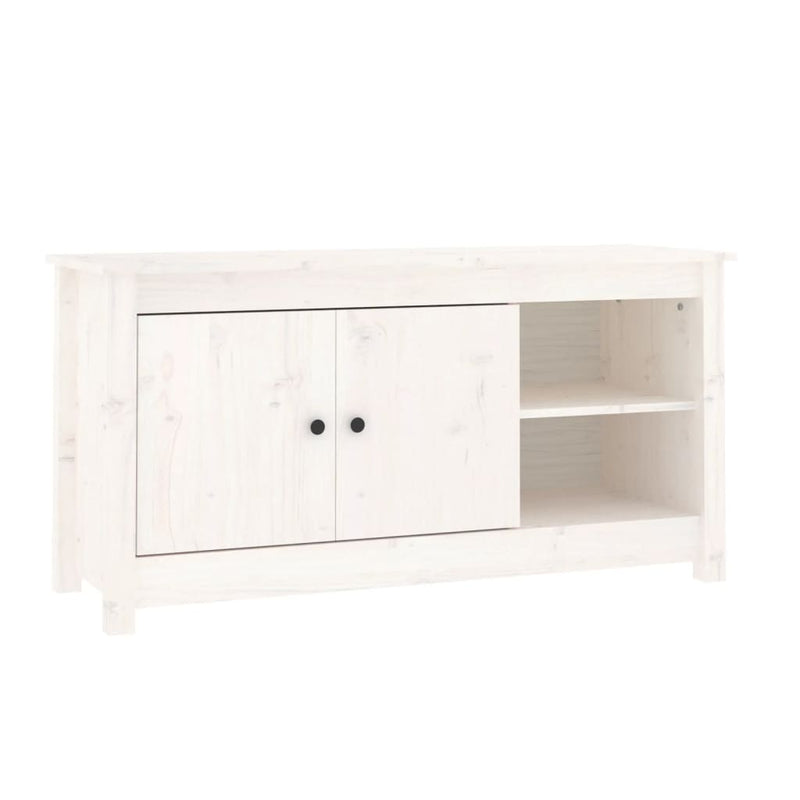 Tv-meubel 103x36,5x52 cm massief grenenhout wit MeubelReus