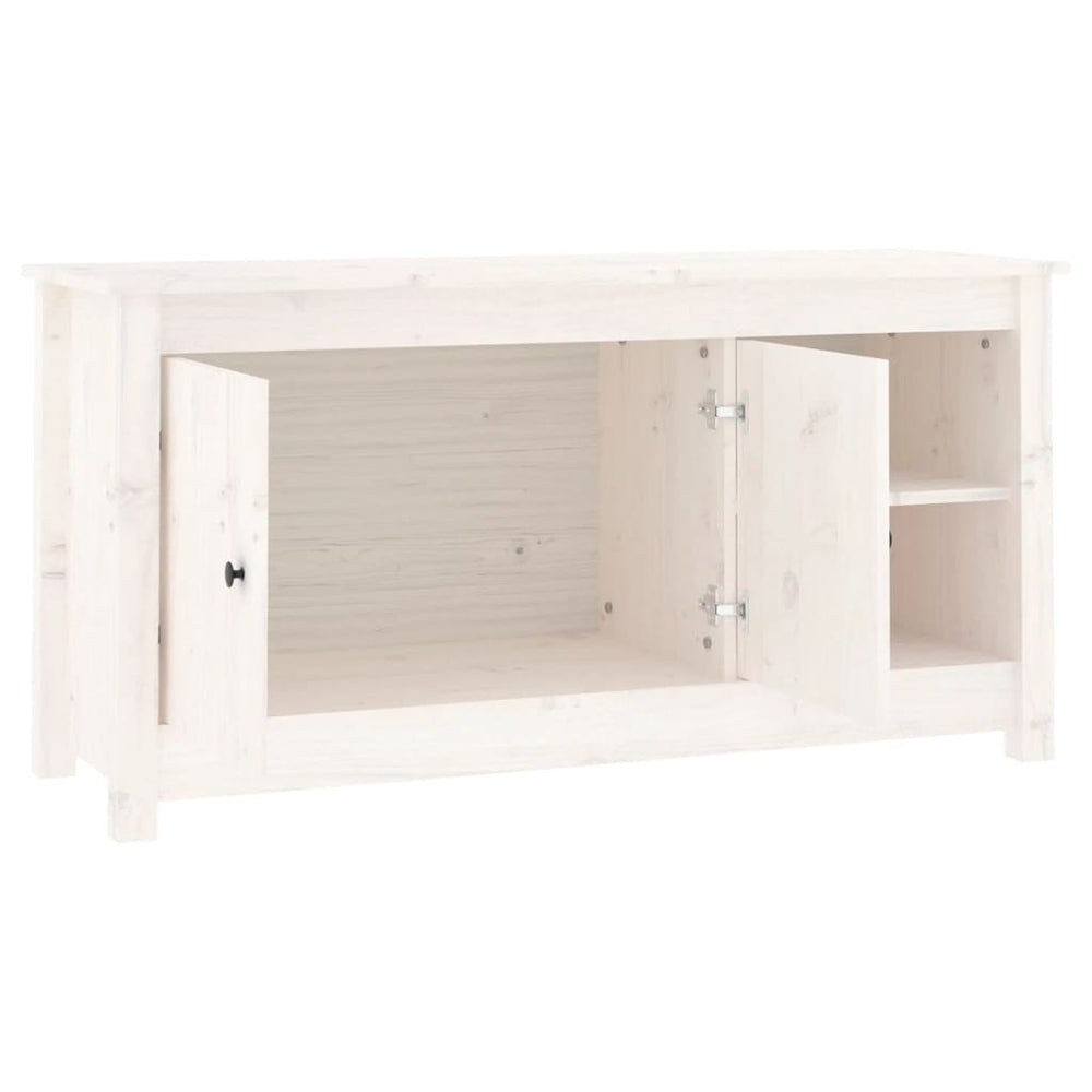 Tv-meubel 103x36,5x52 cm massief grenenhout wit MeubelReus