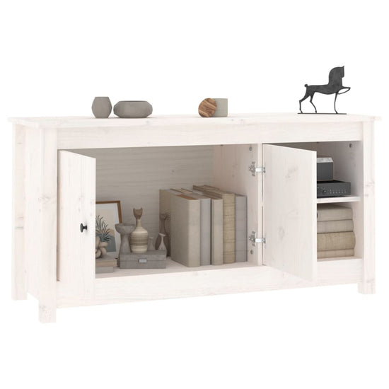 Tv-meubel 103x36,5x52 cm massief grenenhout wit MeubelReus
